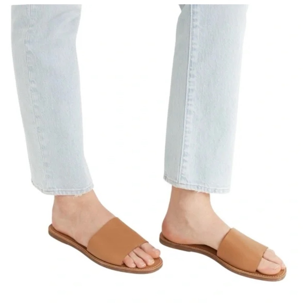 Madewell Black Leather Slides